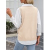 image:imageANRABESS Womens Sweater Vest Summer Sleeveless Crewneck Ribbed Knit Side Button Loose Pullover Tank Tops 2026 Fall OutfitsBeige