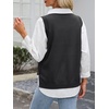 image:imageANRABESS Womens Sweater Vest Summer Sleeveless Crewneck Ribbed Knit Side Button Loose Pullover Tank Tops 2026 Fall OutfitsBlack
