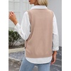 image:imageANRABESS Womens Sweater Vest Summer Sleeveless Crewneck Ribbed Knit Side Button Loose Pullover Tank Tops 2026 Fall OutfitsFlush Pink