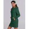 image:imageANRABESS Womens Sweatshirt Dress Long Sleeve Hoodies Mini Dresses Fleece Casual Hoodie with Pockets 2026 Fall FashionGreen
