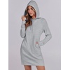 image:imageANRABESS Womens Sweatshirt Dress Long Sleeve Hoodies Mini Dresses Fleece Casual Hoodie with Pockets 2026 Fall FashionGrey