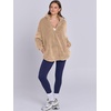 image:imageANRABESS Womens Sweatshirt Sherpa Fuzzy Fleece Zip Up Hoodies Cozy Pullover Soft Sweaters Tops 2026 Fall Trendy ClothesKhaki