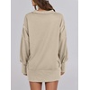 image:imageANRABESS Womens Sweatshirts Oversized Casual Loose Button Up Henley Pullover Top High Low Split 2026 Fall Fashion OutfitsApricot