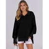 image:imageANRABESS Womens Sweatshirts Oversized Casual Loose Button Up Henley Pullover Top High Low Split 2026 Fall Fashion OutfitsBlack