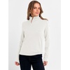 image:imageANRABESS Womens Turtleneck Long Sleeve Sweater Tops Casual Soft Knit Fit Lightweight Basic Pullover 2026 Fall Work OutfitsCream White