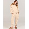 image:imageANRABESS Womens Two Piece Outfits Sweatsuit Lounge Set Long Sleeve Crewneck Sweatshirt Jogger Pants Tracksuit 2026 Fall SetsBeige