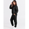 image:imageANRABESS Womens Two Piece Outfits Sweatsuit Lounge Set Long Sleeve Crewneck Sweatshirt Jogger Pants Tracksuit 2026 Fall SetsBlack