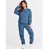 image:imageANRABESS Womens Two Piece Outfits Sweatsuit Lounge Set Long Sleeve Crewneck Sweatshirt Jogger Pants Tracksuit 2026 Fall SetsBlue