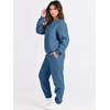 image:imageANRABESS Womens Two Piece Outfits Sweatsuit Lounge Set Long Sleeve Crewneck Sweatshirt Jogger Pants Tracksuit 2026 Fall SetsBlue