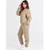 image:imageANRABESS Womens Two Piece Outfits Sweatsuit Lounge Set Long Sleeve Crewneck Sweatshirt Jogger Pants Tracksuit 2026 Fall SetsBrown