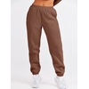 image:imageANRABESS Womens Two Piece Outfits Sweatsuit Lounge Set Long Sleeve Crewneck Sweatshirt Jogger Pants Tracksuit 2026 Fall SetsCoffee