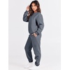 image:imageANRABESS Womens Two Piece Outfits Sweatsuit Lounge Set Long Sleeve Crewneck Sweatshirt Jogger Pants Tracksuit 2026 Fall SetsDark Grey