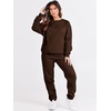 image:imageANRABESS Womens Two Piece Outfits Sweatsuit Lounge Set Long Sleeve Crewneck Sweatshirt Jogger Pants Tracksuit 2026 Fall SetsDrek Coffee