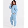 image:imageANRABESS Womens Two Piece Outfits Sweatsuit Lounge Set Long Sleeve Crewneck Sweatshirt Jogger Pants Tracksuit 2026 Fall SetsSky