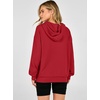 image:imageANRABESS Womens Waffle Knit Hoodie Loose Fit Sweatshirts  Soft Comfy Lightweight Drawstring Pullover Tops with Pocket Travel amp Casual Wear Cute Trendy Clothes Fall Winter OutfitsRed