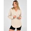 image:imageANRABESS Womens Waffle Knit Long Sleeve V Neck Hoodie  Drawstring Loose Fit Tops Curved Hem Lightweight Cozy Oversized Sweatshirt for Office Daily Leggings Outfits Fall amp WinterBeige