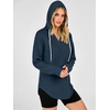image:imageANRABESS Womens Waffle Knit Long Sleeve V Neck Hoodie  Drawstring Loose Fit Tops Curved Hem Lightweight Cozy Oversized Sweatshirt for Office Daily Leggings Outfits Fall amp WinterNavy Blue