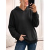 image:imageANRABESS Womens Waffle Oversized Hoodie with Pockets  Cozy Lightweight Hooded Sweatshirts Raglan Sleeve with Pocket Loose School Office Casual Wear Fall Winter Pullover TopsBlack