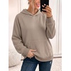 image:imageANRABESS Womens Waffle Oversized Hoodie with Pockets  Cozy Lightweight Hooded Sweatshirts Raglan Sleeve with Pocket Loose School Office Casual Wear Fall Winter Pullover TopsMocha