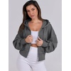 image:imageANRABESS Womens Zip Up Hoodie Cropped Sweatshirt  Soft Comfy Casual Jacket Workout amp Daily Wear Cute Y2K Clothes Fall Spring Transition OutfitsDeep Grey