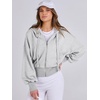 image:imageANRABESS Womens Zip Up Hoodie Cropped Sweatshirt  Soft Comfy Casual Jacket Workout amp Daily Wear Cute Y2K Clothes Fall Spring Transition OutfitsGrey