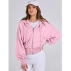 image:imageANRABESS Womens Zip Up Hoodie Cropped Sweatshirt  Soft Comfy Casual Jacket Workout amp Daily Wear Cute Y2K Clothes Fall Spring Transition OutfitsPink