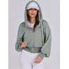 image:imageANRABESS Womens Zip Up Hoodie Cropped Sweatshirt  Soft Comfy Casual Jacket Workout amp Daily Wear Cute Y2K Clothes Fall Spring Transition OutfitsSage Green