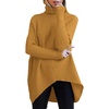 image:imageANRABESS Womens Oversized Turtleneck Batwing Long Sleeve Casual Cozy Baggy Knit Pullover Tunic Sweater 2026 Fall OutfitsCamel