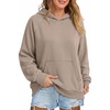 image:imageANRABESS Womens Waffle Oversized Hoodie with Pockets  Cozy Lightweight Hooded Sweatshirts Raglan Sleeve with Pocket Loose School Office Casual Wear Fall Winter Pullover TopsMocha
