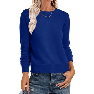image:imageANRABESS Sweater for Women Long Sleeve Crewneck 2026 Fall Winter Soft Loose Fit Basic Knit Pullover Sweaters Top OutfitsRoyal Blue