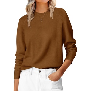 image:imageANRABESS Sweaters for Women 2026 Long Sleeve Crewneck Loose Fit Lightweight Knit Basic Fall Sweater OutfitsBurnt Orange