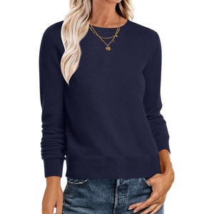image:imageANRABESS Sweaters for Women Long Sleeve Lightweight Crewneck Soft Basic Knit Loose Fit Pullover Top 2026 Fall Trendy OutfitsNavy