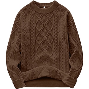 image:imageANRABESS Women Oversized Chunky Cable Knitted Vintage Sweater 2026 Fall Winter OutfitsBrown