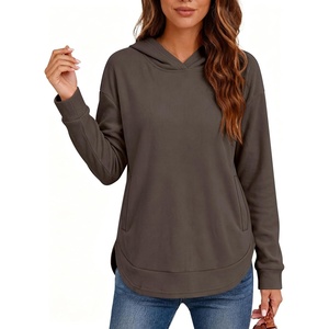 image:imageANRABESS Womens Fashion Hoodie with Pockets  Comfy Fleece SweatshirtHighLow Hem Pullover Casual Loose FitWork amp Travel amp Everyday Wear OutfitsFall Winter ClothesDeep Brown