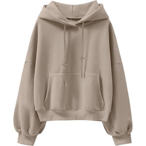 image:imageANRABESS Womens Oversized Hoodies Lantern sleeve Fleece Sweatshirts 2025 Fall Winter Loose Pullover Preppy Clothes khaki Large