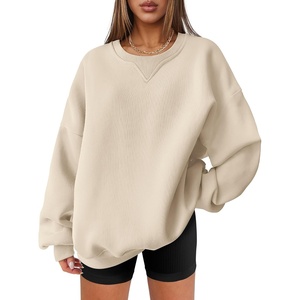 image:imageANRABESS Womens Oversized Sweatshirts Hoodies Crewneck Fleece Pullover Sweaters 2026 Fall Outfits Teen Girls Winter ClothesApricot