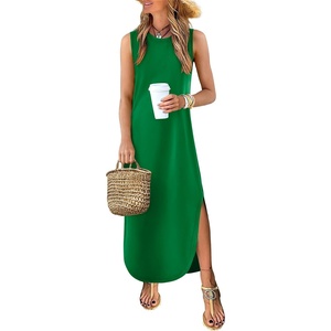 image:imageANRABESS Womens Summer Soft Maxi Dress with Pockets  Sleeveless Lightweight Loose Fit SundressComfy SmoothBeach Vacation ClothesBusiness Casual OutfitsTravel AllDay WearGreen