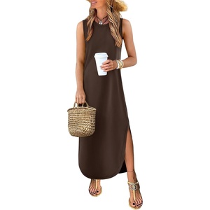 image:imageANRABESS Womens Summer Soft Maxi Dress with Pockets  Sleeveless Lightweight Loose Fit SundressComfy SmoothBeach Vacation ClothesBusiness Casual OutfitsTravel AllDay WearBrown