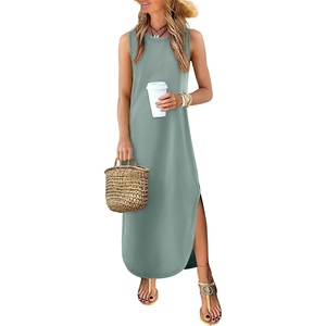 image:imageANRABESS Womens Summer Soft Maxi Dress with Pockets  Sleeveless Lightweight Loose Fit SundressComfy SmoothBeach Vacation ClothesBusiness Casual OutfitsTravel AllDay WearLight Green