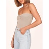 image:imageANRABESS Tube Tops for Women Strapless Twist Knot Corset Rib Knit Slim Fit Medium Stretch Sexy Tank for PartyampGoing OutApricot