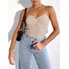 image:imageANRABESS Tube Tops for Women Strapless Twist Knot Corset Rib Knit Slim Fit Medium Stretch Sexy Tank for PartyampGoing OutApricot