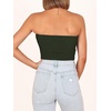 image:imageANRABESS Tube Tops for Women Strapless Twist Knot Corset Rib Knit Slim Fit Medium Stretch Sexy Tank for PartyampGoing OutArmy Green