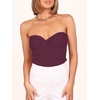 image:imageANRABESS Tube Tops for Women Strapless Twist Knot Corset Rib Knit Slim Fit Medium Stretch Sexy Tank for PartyampGoing OutBurgundy
