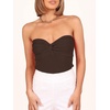 image:imageANRABESS Tube Tops for Women Strapless Twist Knot Corset Rib Knit Slim Fit Medium Stretch Sexy Tank for PartyampGoing OutCoffee