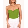 image:imageANRABESS Tube Tops for Women Strapless Twist Knot Corset Rib Knit Slim Fit Medium Stretch Sexy Tank for PartyampGoing OutGreen