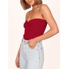 image:imageANRABESS Tube Tops for Women Strapless Twist Knot Corset Rib Knit Slim Fit Medium Stretch Sexy Tank for PartyampGoing OutRed