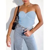 image:imageANRABESS Tube Tops for Women Strapless Twist Knot Corset Rib Knit Slim Fit Medium Stretch Sexy Tank for PartyampGoing OutSky