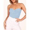 image:imageANRABESS Tube Tops for Women Strapless Twist Knot Corset Rib Knit Slim Fit Medium Stretch Sexy Tank for PartyampGoing OutSky