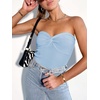 image:imageANRABESS Tube Tops for Women Strapless Twist Knot Corset Rib Knit Slim Fit Medium Stretch Sexy Tank for PartyampGoing OutSky