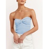 image:imageANRABESS Tube Tops for Women Strapless Twist Knot Corset Rib Knit Slim Fit Medium Stretch Sexy Tank for PartyampGoing OutSky